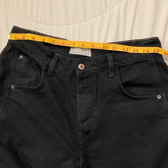 Free People black good luck barrel jeans - Picture 5 of 8